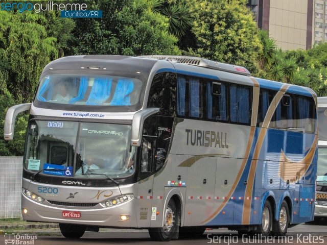 Turispall Transporte e Turismo 5200 na cidade de Curitiba, Paraná, Brasil, por Sergio Guilherme Ketes. ID da foto: 5598845.