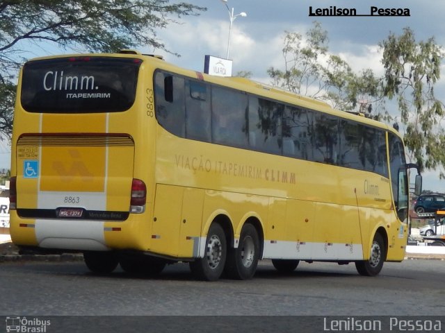 Viação Itapemirim 8863 na cidade de Caruaru, Pernambuco, Brasil, por Lenilson da Silva Pessoa. ID da foto: 5597291.