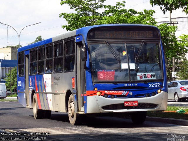 Viação Cidade de Caieiras 22.172 na cidade de São Paulo, São Paulo, Brasil, por Marcelo Santos. Número da foto: #5597033.