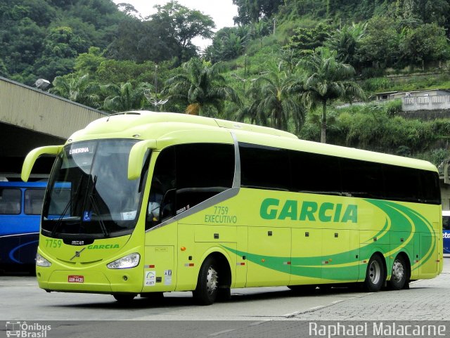 Viação Garcia 7759 na cidade de Santos, São Paulo, Brasil, por Raphael Malacarne. Número da foto: #5599522.