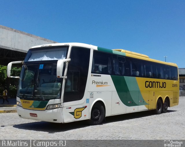 Empresa Gontijo de Transportes 12855 na cidade de Campos dos Goytacazes, Rio de Janeiro, Brasil, por Roberto  Martins. ID da foto: 5602420.