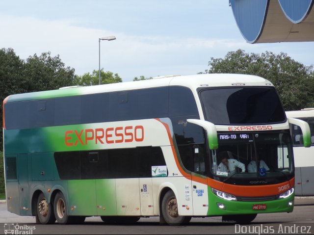 Expresso Transporte e Turismo Ltda. 3085 na cidade de Palmas, Tocantins, Brasil, por Douglas Andrez. Número da foto: #5602574.