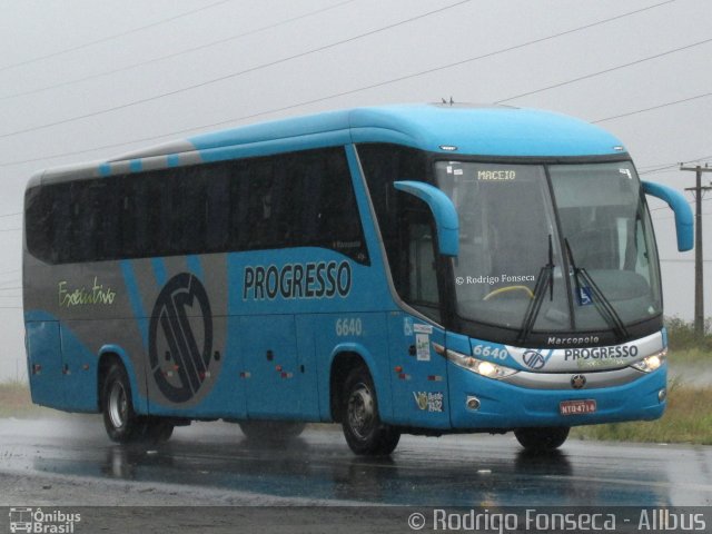 Auto Viação Progresso 6640 na cidade de Messias, Alagoas, Brasil, por Rodrigo Fonseca. ID da foto: 5601530.