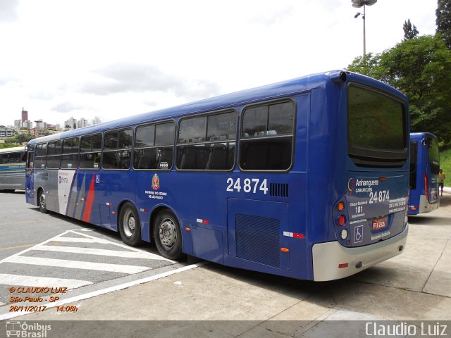 Empresa de Transportes e Turismo Carapicuiba 24 874 na cidade de São Paulo, São Paulo, Brasil, por Claudio Luiz. Número da foto: #5599939.