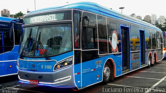 Viação Paratodos > São Jorge > Metropolitana São Paulo > Mobibrasil 6 3180 na cidade de São Paulo, São Paulo, Brasil, por Luciano Ferreira da Silva. Número da foto: #5601351.