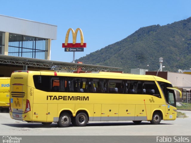 Viação Itapemirim 60755 na cidade de Guarapari, Espírito Santo, Brasil, por Fábio Sales. ID da foto: 5603252.