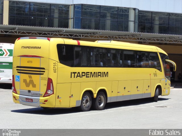 Viação Itapemirim 60755 na cidade de Guarapari, Espírito Santo, Brasil, por Fábio Sales. ID da foto: 5603292.