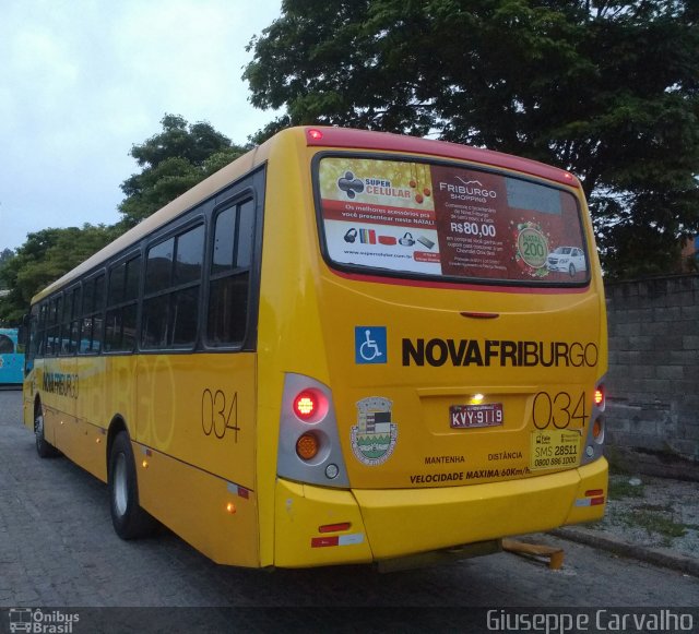 FAOL - Friburgo Auto Ônibus 034 na cidade de Nova Friburgo, Rio de Janeiro, Brasil, por Giuseppe Carvalho. Número da foto: #5605247.
