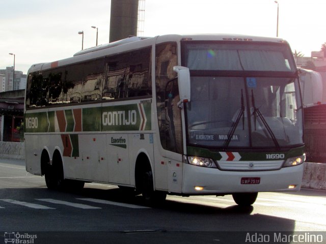 Empresa Gontijo de Transportes 11690 na cidade de Belo Horizonte, Minas Gerais, Brasil, por Adão Raimundo Marcelino. ID da foto: 5607103.