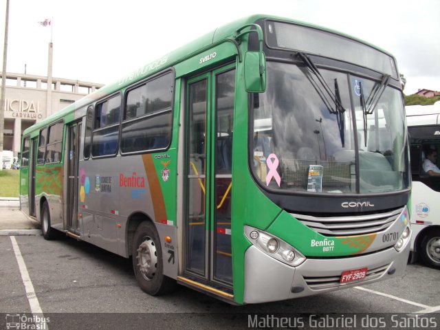 BBTT - Benfica Barueri Transporte e Turismo 00701 na cidade de São Paulo, São Paulo, Brasil, por Matheus Gabriel dos Santos. Número da foto: #5607887.