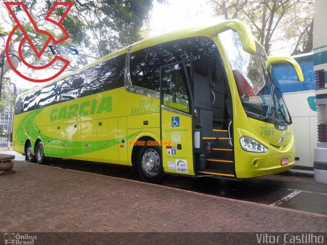 Viação Garcia 7869 na cidade de Londrina, Paraná, Brasil, por Vitor Castilho. Número da foto: #5606264.