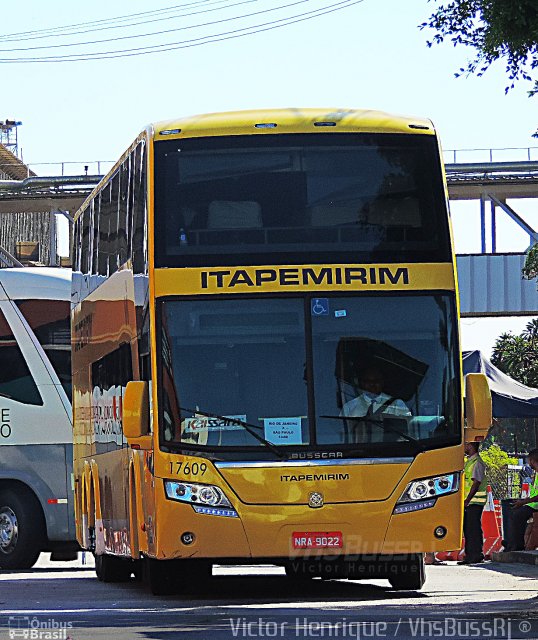 Viação Itapemirim 17609 na cidade de Rio de Janeiro, Rio de Janeiro, Brasil, por Victor Henrique. ID da foto: 5607428.