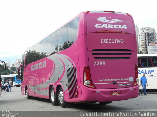 Viação Garcia 7289 na cidade de São Paulo, São Paulo, Brasil, por David Roberto Silva Dos Santos. ID da foto: 5607026.