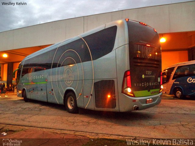 Viação Garcia 7357 na cidade de Sorocaba, São Paulo, Brasil, por Weslley Kelvin Batista. ID da foto: 5605750.