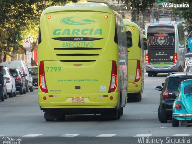 Viação Garcia 7799 na cidade de São Paulo, São Paulo, Brasil, por Whitiney Siqueira. ID da foto: 5608679.