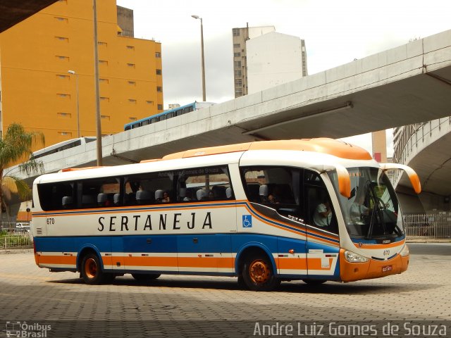 Viação Sertaneja 670 na cidade de Belo Horizonte, Minas Gerais, Brasil, por André Luiz Gomes de Souza. ID da foto: 5609281.