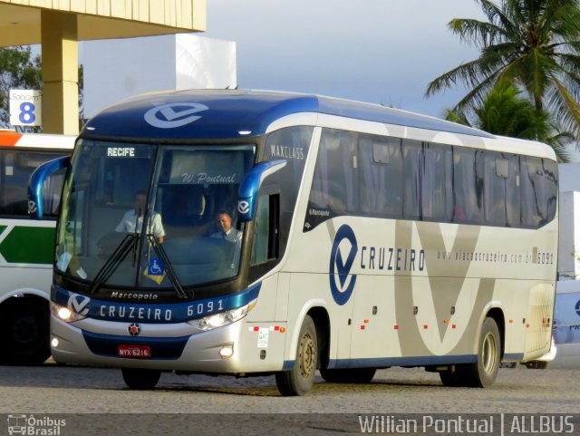 Viação Cruzeiro 6091 na cidade de Caruaru, Pernambuco, Brasil, por Willian Pontual. Número da foto: #5609114.