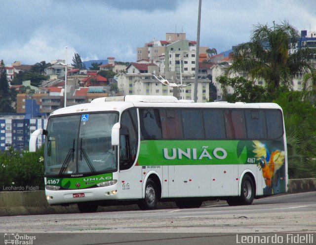 Empresa União de Transportes 4167 na cidade de Florianópolis, Santa Catarina, Brasil, por Leonardo Fidelli. Número da foto: #5613359.
