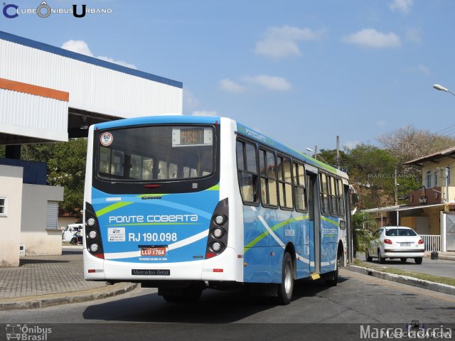 Viação Ponte Coberta RJ 190.098 na cidade de Itaguaí, Rio de Janeiro, Brasil, por Marco Aurélio Pereira Garcia. Número da foto: #5613641.