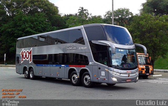 Auto Viação 1001 RJ 108.649 na cidade de São Paulo, São Paulo, Brasil, por Claudio Luiz. Número da foto: #5611970.