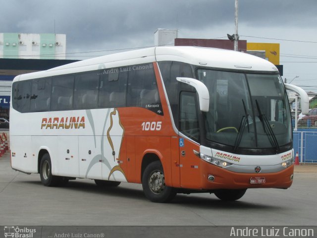 Viação Paraúna 1005 na cidade de Goiânia, Goiás, Brasil, por André Luiz Canon. ID da foto: 5612998.