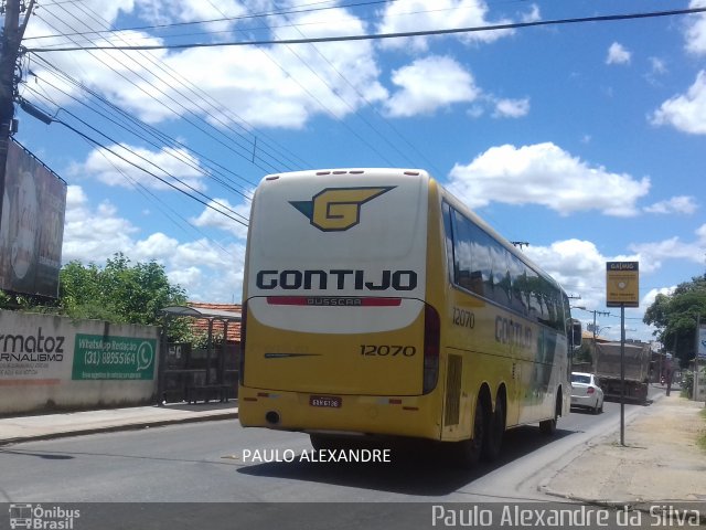 Empresa Gontijo de Transportes 12070 na cidade de Matozinhos, Minas Gerais, Brasil, por Paulo Alexandre da Silva. ID da foto: 5611683.