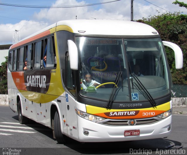 Saritur - Santa Rita Transporte Urbano e Rodoviário 30110 na cidade de Belo Horizonte, Minas Gerais, Brasil, por Rodrigo  Aparecido. Número da foto: #5612975.