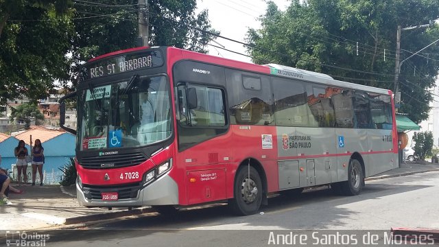 Pêssego Transportes 4 7028 na cidade de São Paulo, São Paulo, Brasil, por Andre Santos de Moraes. ID da foto: 5611528.