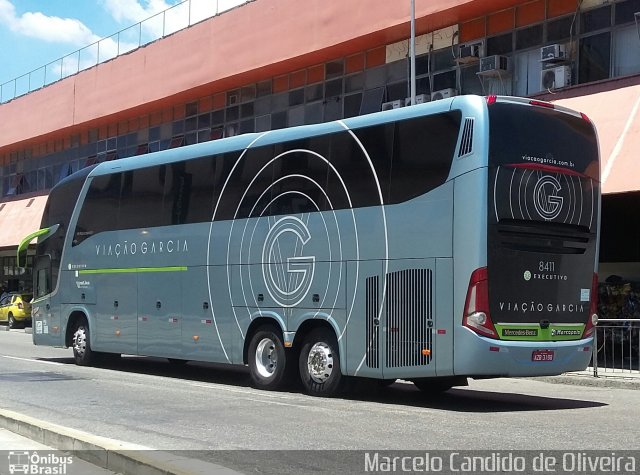 Viação Garcia 8411 na cidade de Rio de Janeiro, Rio de Janeiro, Brasil, por Marcelo Candido de Oliveira. Número da foto: #5611665.