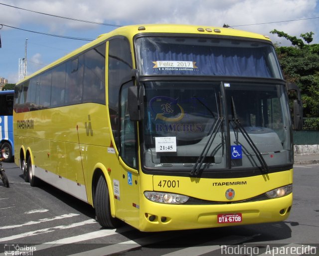 Viação Itapemirim 47001 na cidade de Belo Horizonte, Minas Gerais, Brasil, por Rodrigo  Aparecido. Número da foto: #5613062.