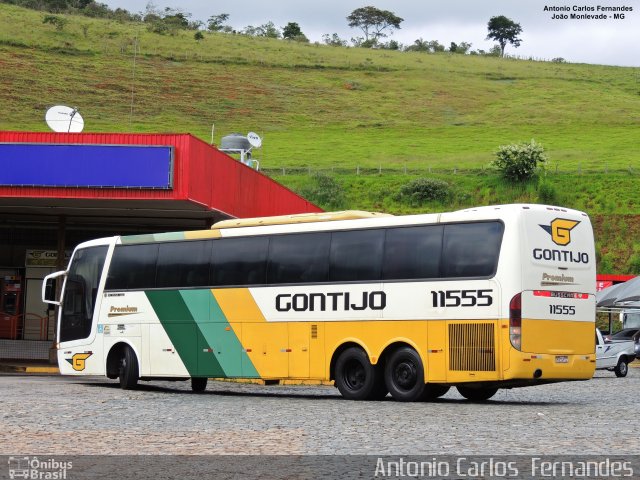 Empresa Gontijo de Transportes 11555 na cidade de João Monlevade, Minas Gerais, Brasil, por Antonio Carlos Fernandes. ID da foto: 5611609.