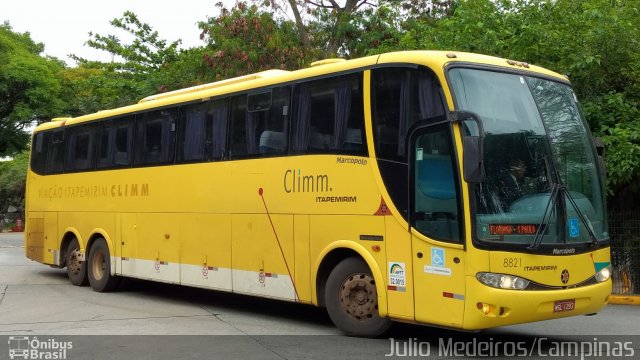 Viação Itapemirim 8821 na cidade de São Paulo, São Paulo, Brasil, por Julio Medeiros. Número da foto: #5611702.