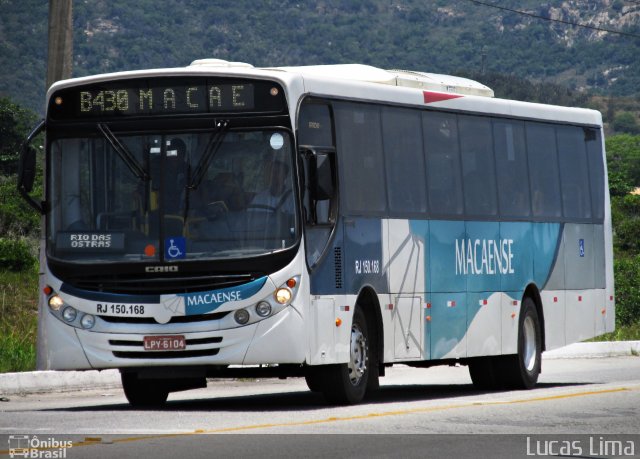 Rápido Macaense RJ 150.168 na cidade de Arraial do Cabo, Rio de Janeiro, Brasil, por Lucas Lima. ID da foto: 5615512.