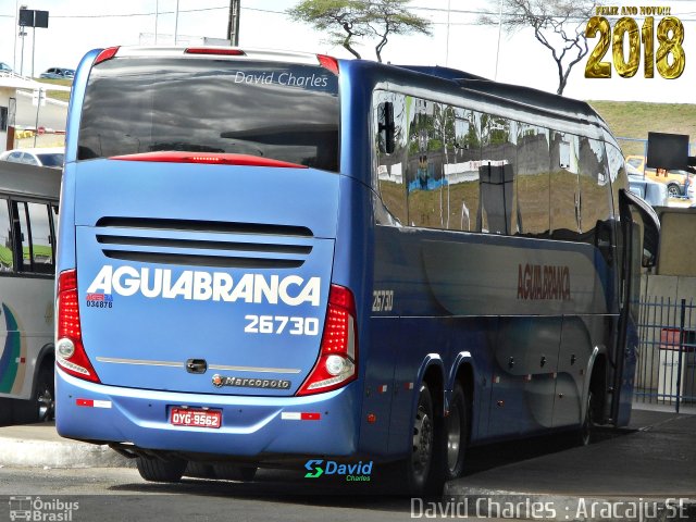 Viação Águia Branca 26730 na cidade de Aracaju, Sergipe, Brasil, por David  Souza. Número da foto: #5615561.
