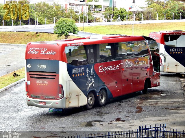 Expresso São Luiz 7900 na cidade de Aracaju, Sergipe, Brasil, por David  Souza. Número da foto: #5615564.