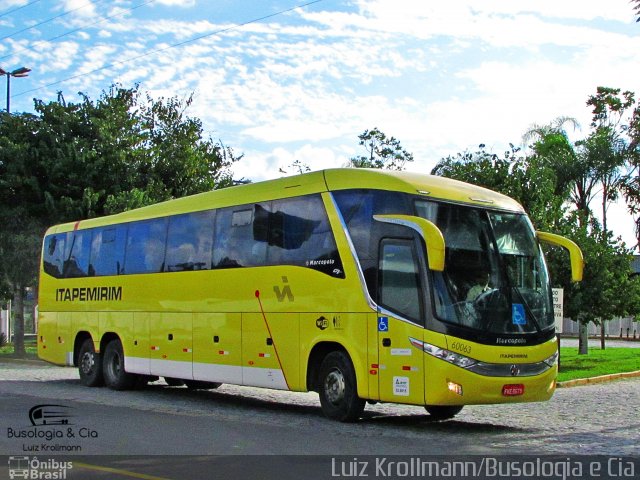 Viação Itapemirim 60063 na cidade de Juiz de Fora, Minas Gerais, Brasil, por Luiz Krolman. Número da foto: #5613985.