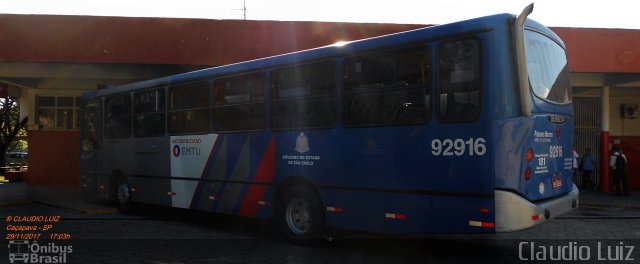 Empresa de Ônibus Pássaro Marron 92916 na cidade de Caçapava, São Paulo, Brasil, por Claudio Luiz. Número da foto: #5614664.