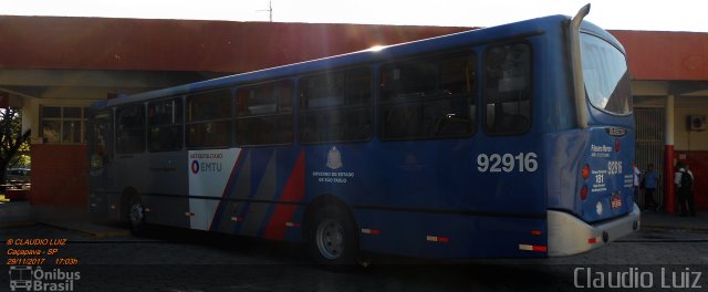 Empresa de Ônibus Pássaro Marron 92916 na cidade de Caçapava, São Paulo, Brasil, por Claudio Luiz. ID da foto: 5614664.