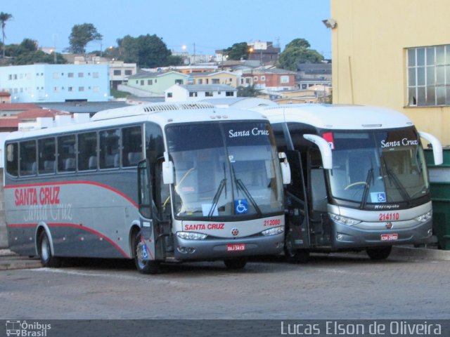 Viação Santa Cruz 212080 na cidade de Alfenas, Minas Gerais, Brasil, por Lucas Elson de Oliveira. ID da foto: 5616302.