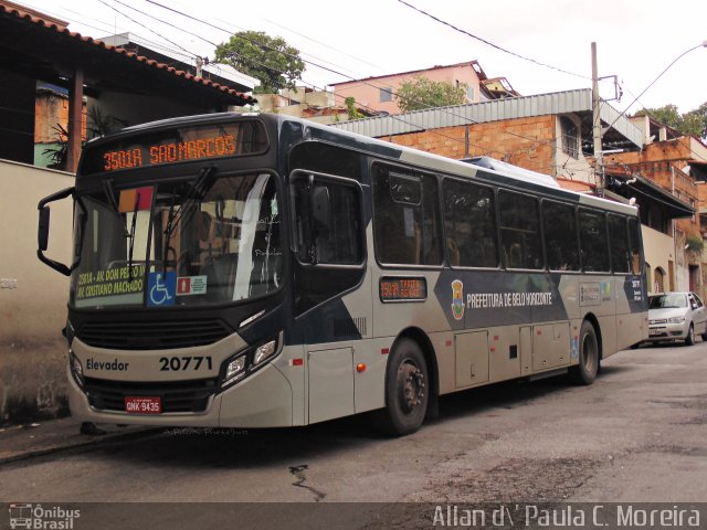 SM Transportes 20771 na cidade de Belo Horizonte, Minas Gerais, Brasil, por Allan de Paula  da Cruz Moreira. ID da foto: 5544529.