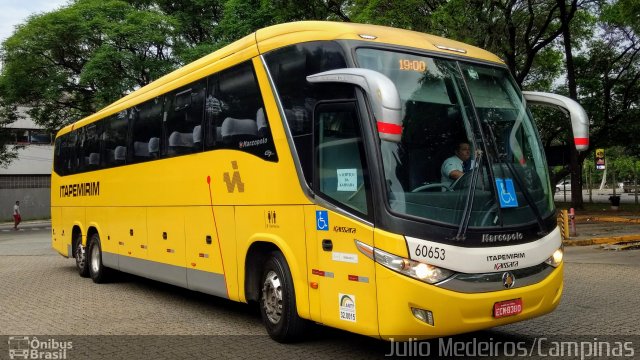 Viação Itapemirim 60653 na cidade de São Paulo, São Paulo, Brasil, por Julio Medeiros. Número da foto: #5544795.