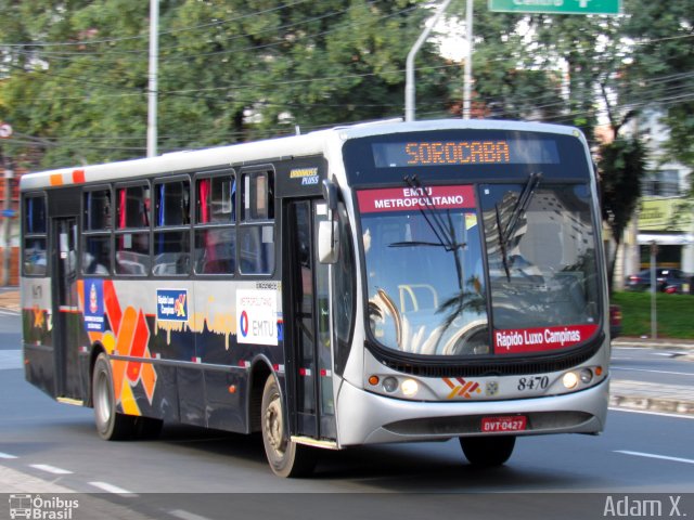 Rápido Campinas 8470 na cidade de Sorocaba, São Paulo, Brasil, por Adam Xavier Rodrigues Lima. ID da foto: 5543761.