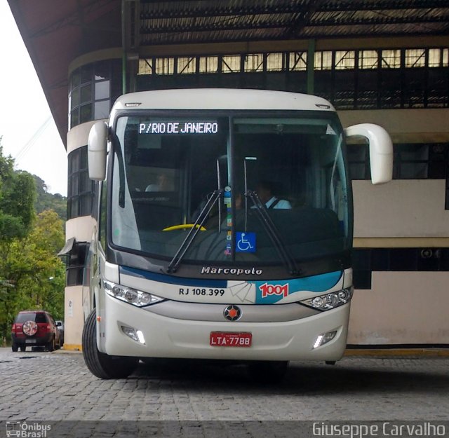 Auto Viação 1001 RJ 108.399 na cidade de Nova Friburgo, Rio de Janeiro, Brasil, por Giuseppe Carvalho. Número da foto: #5542690.