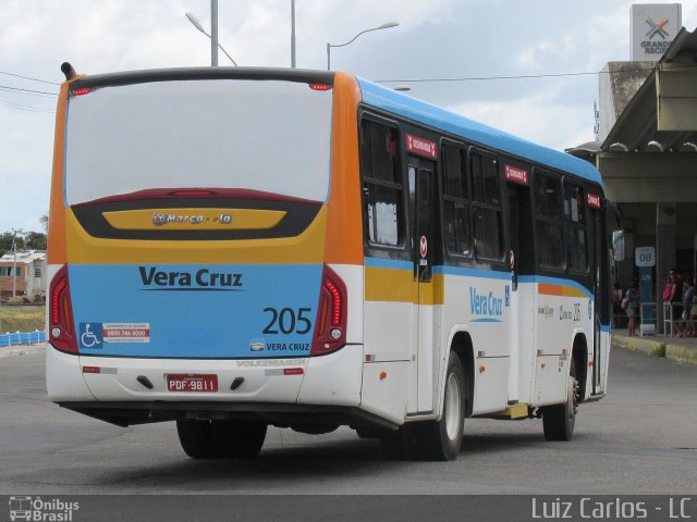 Expresso Vera Cruz 205 na cidade de Cabo de Santo Agostinho, Pernambuco, Brasil, por Luiz Carlos de Santana. Número da foto: #5543383.