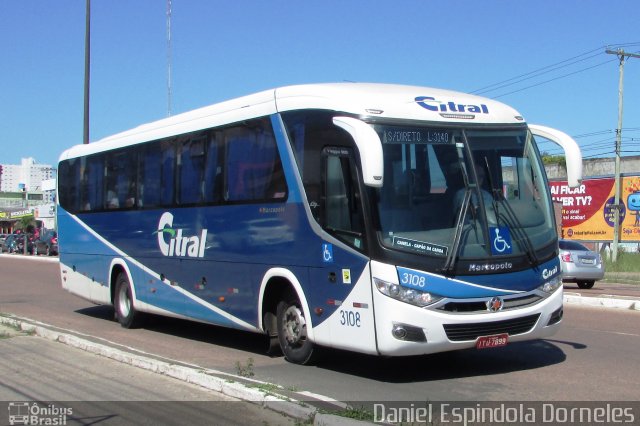 Citral Transporte e Turismo 3108 na cidade de Tramandaí, Rio Grande do Sul, Brasil, por Daniel Espindola Dorneles. ID da foto: 5618593.