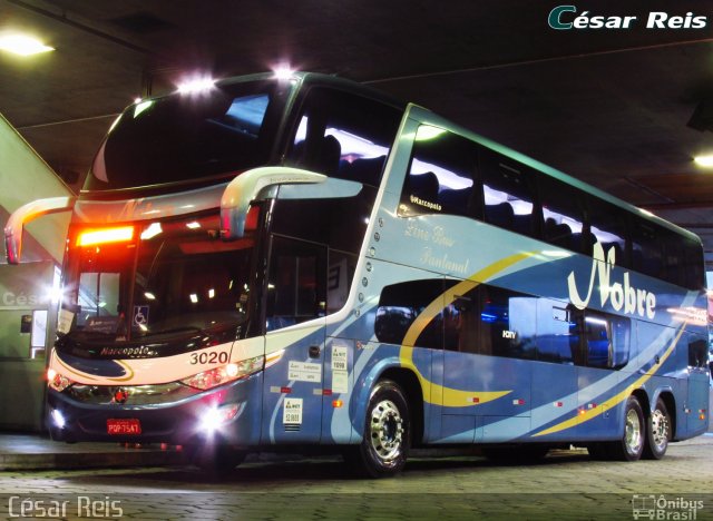 Nobre Turismo 3020 na cidade de Belo Horizonte, Minas Gerais, Brasil, por César Ônibus. Número da foto: #5617573.
