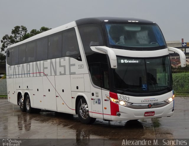 Auto Viação Catarinense 3383 na cidade de Curitiba, Paraná, Brasil, por Alexandre M.  Sanches. ID da foto: 5618151.