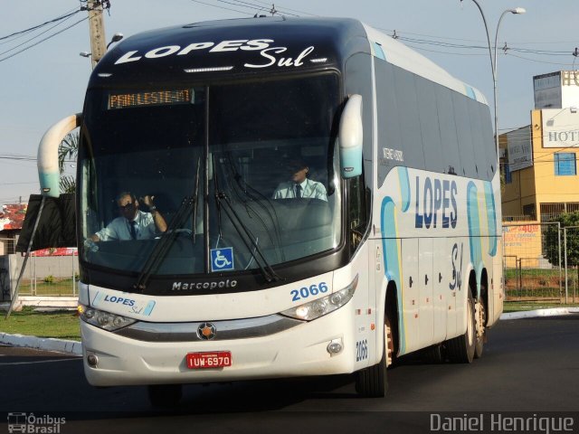 LopeSul Transportes - Lopes e Oliveira Transportes e Turismo - Lopes Sul 2066 na cidade de Rio Verde, Goiás, Brasil, por Daniel Henrique. ID da foto: 5618835.