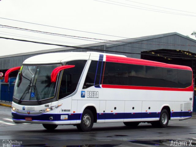 Breda Transportes e Serviços 1580 na cidade de Praia Grande, São Paulo, Brasil, por Adam Xavier Rodrigues Lima. ID da foto: 5621644.