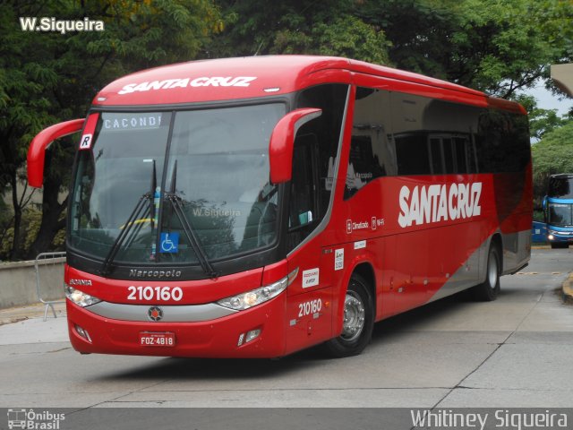 Viação Santa Cruz 210160 na cidade de São Paulo, São Paulo, Brasil, por Whitiney Siqueira. Número da foto: #5548239.